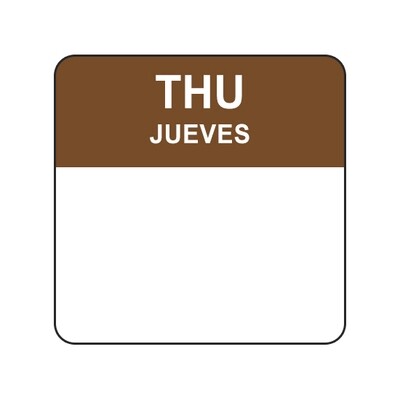 THU/JUEVES 1 THU/JUEVES 1" - Water Dissolvable