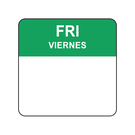 FRI/VIERNES 1" - Water Dissolvable