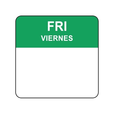 FRI/VIERNES 1 FRI/VIERNES 1" - Water Dissolvable