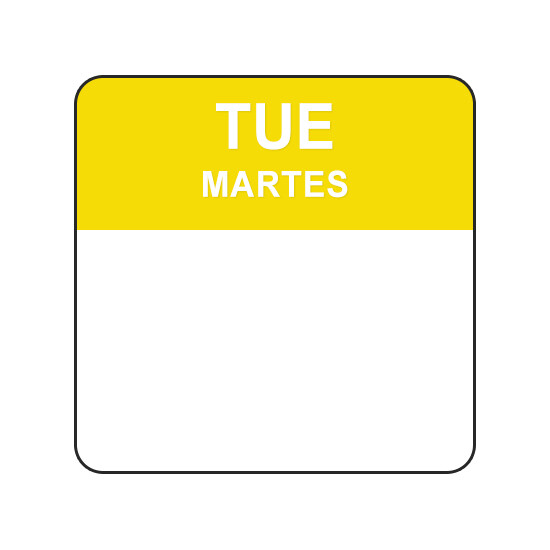 TUE/MARTES 1" - Water Dissolvable