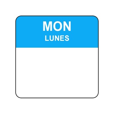 MON/LUN 1 MON/LUN 1" - Water Dissolvable