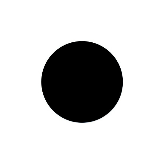 Black Solid Dot 3/4" - Water Dissolvable