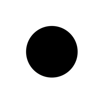 Black Solid Dot 3/4 Black Solid Dot 3/4" - Water Dissolvable