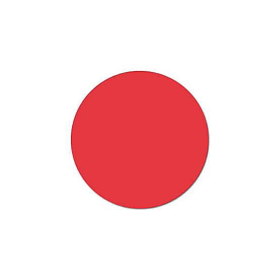 Red Solid Dot Cold Temp Label - 3/4"