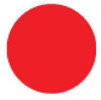 Ultra Removable Label - 2" Red Solid Dot