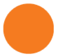 Ultra Removable Label - 2" Orange Solid Dot