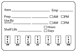 Ultra Removable Label - 2" x 3" Shelf Life