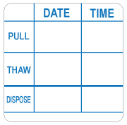Ultra Removable Label - 2" x 2" Pull/Thaw/Dispose