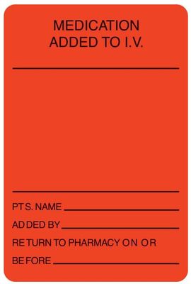 MEDICATION ADDED TO IV Label