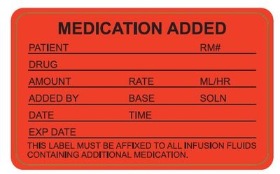 Medication Added Label