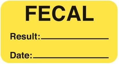 FECAL/RESULT/DATE Labels