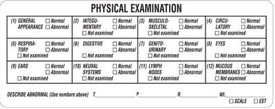PHYSICAL EXAMINATION Labels