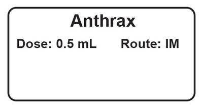 Anthrax 0.5 mL Vaccine Label