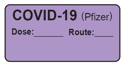 COVID-19 (Pfizer) Vaccine Label - Purple