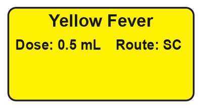 Yellow Fever Dose: 0.5 mL/Route: SC Vaccine Label