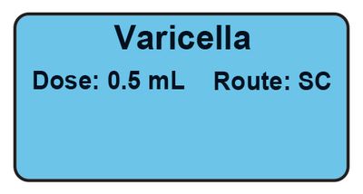 Varicella Dose: 0.5 mL/Route: SC  Vaccine Label