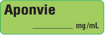 Aponvie mg/mL  Medication Drug Syringe Label