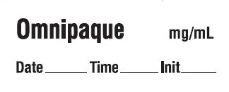Omnipaque mg/mL - Date, Time, Init. Syringe Label