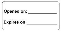 Opened on: /Expires on:  Vaccine Label
