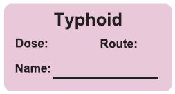 Typhoid Vaccine Label