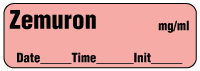 Zemuron mg/ml - Date, Time, Init. Anesthesia Label Zemuron mg/ml - Date, Time, Init. Anesthesia Label
