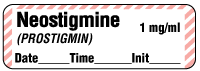 Neostigmine (PROSTIGMIN) 1 mg/ml - Date, Time, Init. Anesthesia Label Neostigmine (PROSTIGMIN) 1 mg/ml - Date, Time, Init. Anesthesia Label