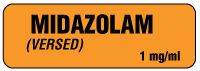 Midazolam (VERSED) 1 mg/ml Anesthesia Label Midazolam (VERSED) 1 mg/ml Anesthesia Label
