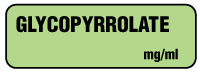 Glycopyrrolate mg/ml Anesthesia Label