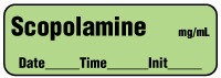 Scopolamine mg/mL  -  Date, Time, Init. Anesthesia Label