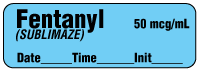 Fentanyl (SUBLIMAZE) 50 mcg/ml  -Date, Time, Init. Anesthesia Label