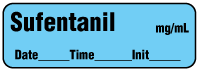 Sufentanil mg/mL -  Date, Time, Init. Anesthesia Label