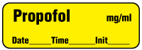 Propofol  mg/ml -  Date, Time, Init. Anesthesia Label