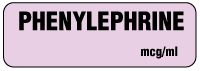 PHENYLEPHRINE mcg/ml Anesthesia Label