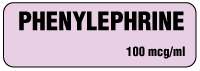 PHENYLEPHRINE 100 mcg/ml Anesthesia Label PHENYLEPHRINE 100 mcg/ml Anesthesia Label