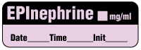 EPInephrine mg/ml - Date, Time, Init. Anesthesia Label