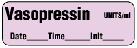 Vasopressin UNITS/ml - Date, Time, Init. Anesthesia Label Vasopressin UNITS/ml - Date, Time, Init. Anesthesia Label