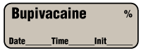 Bupivacaine %  - Date, Time, Init. Anesthesia Label