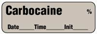 Carbocaine   % - Date, Time, Init. Anesthesia Label