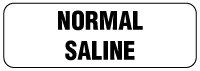 NORMAL SALINE Anesthesia Label NORMAL SALINE Anesthesia Label