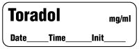 Toradol mg/ml - Date, Time, Init. Anesthesia Label Toradol mg/ml - Date, Time, Init. Anesthesia Label