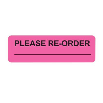 Please Re-Order Label