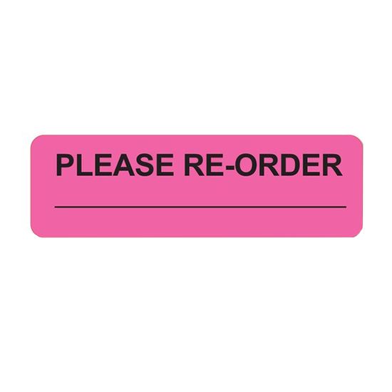 Please Re-Order Label
