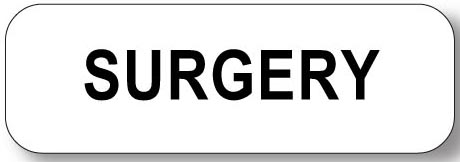 Surgery Label (White)