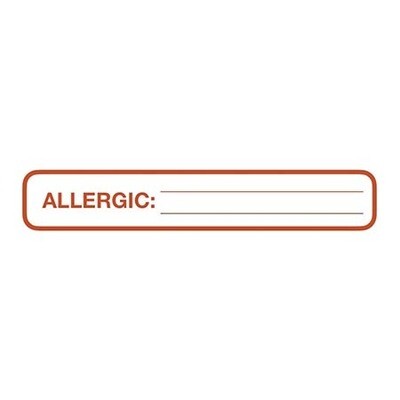 Allergic: Label