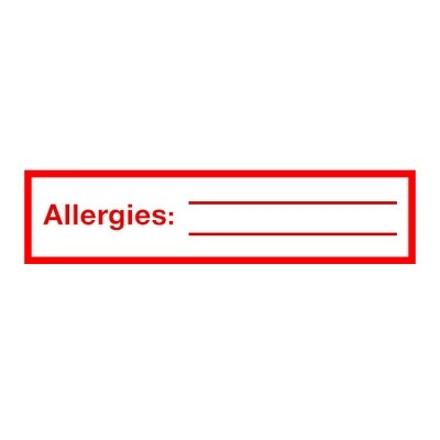 Allergies Label