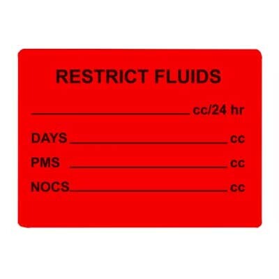 Restrict Fluids Label Restrict Fluids Label