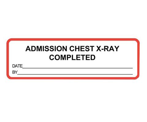 Admission Chest X-Ray Completed Label Admission Chest X-Ray Completed Label