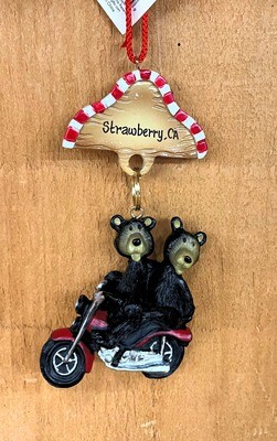 Strawberry Motorcycle Orn