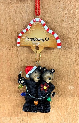 Bear Couple - Strawberry  Orn