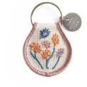 Pink Floral Patchwork Keychain